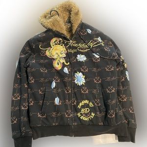 Vintage Fur Ed Hardy Hoodie